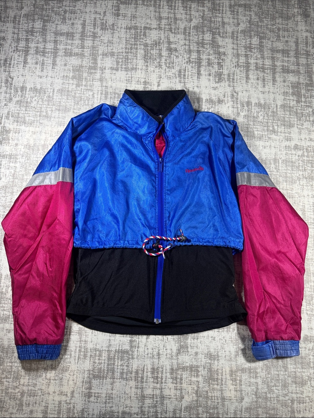 1980’sVintage Reebok Sport Windbreaker Global Competition Sz L 21X20.5 PTP women